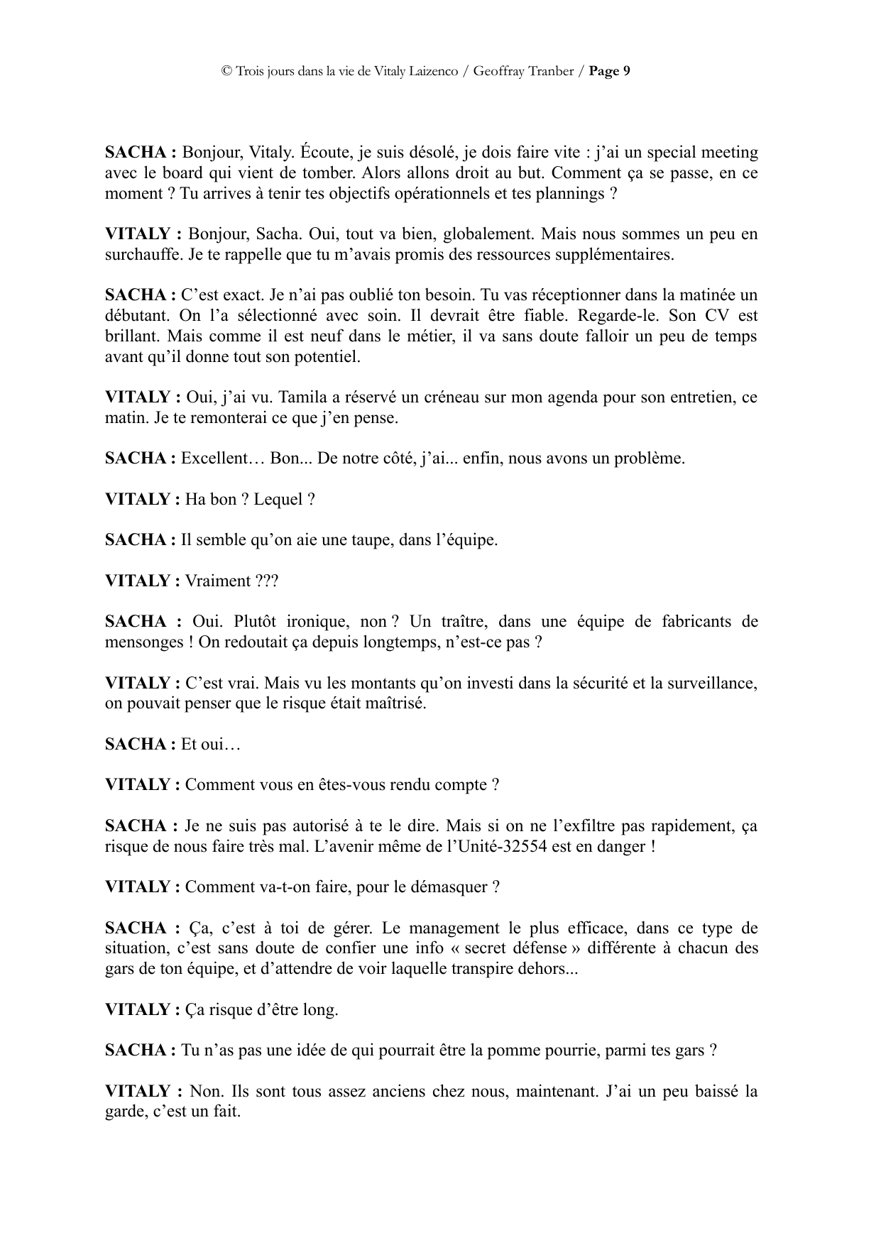 Trois jours dans la vie de Vitaly Laïzenco - page du manuscrit 9 / 34
