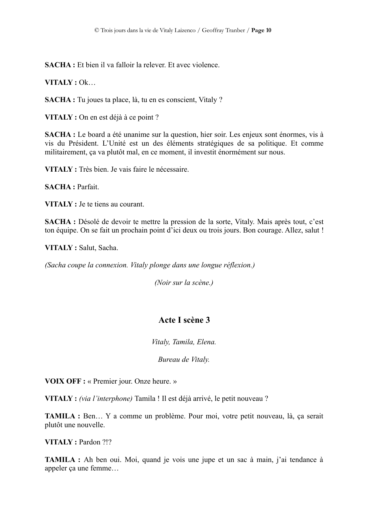 Trois jours dans la vie de Vitaly Laïzenco - page du manuscrit 10 / 34