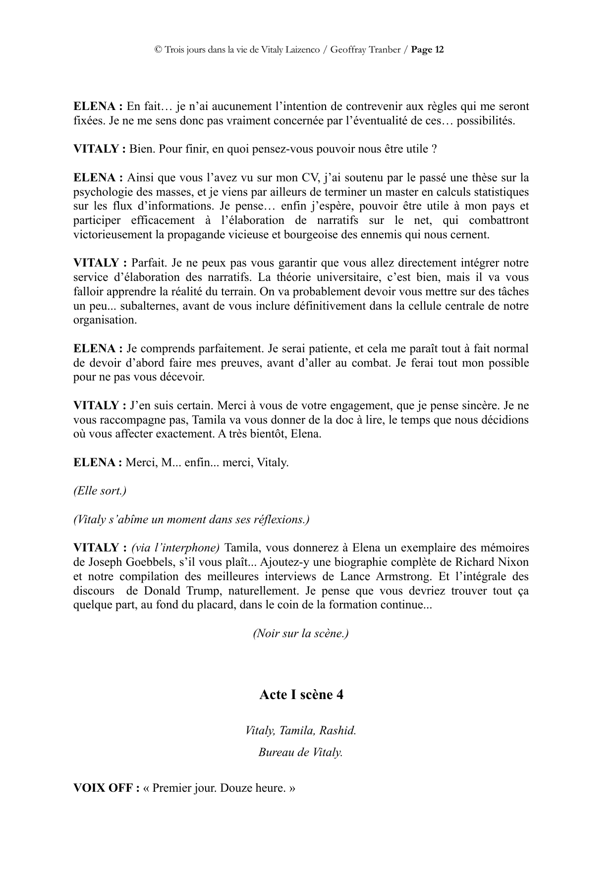Trois jours dans la vie de Vitaly Laïzenco - page du manuscrit 12 / 34
