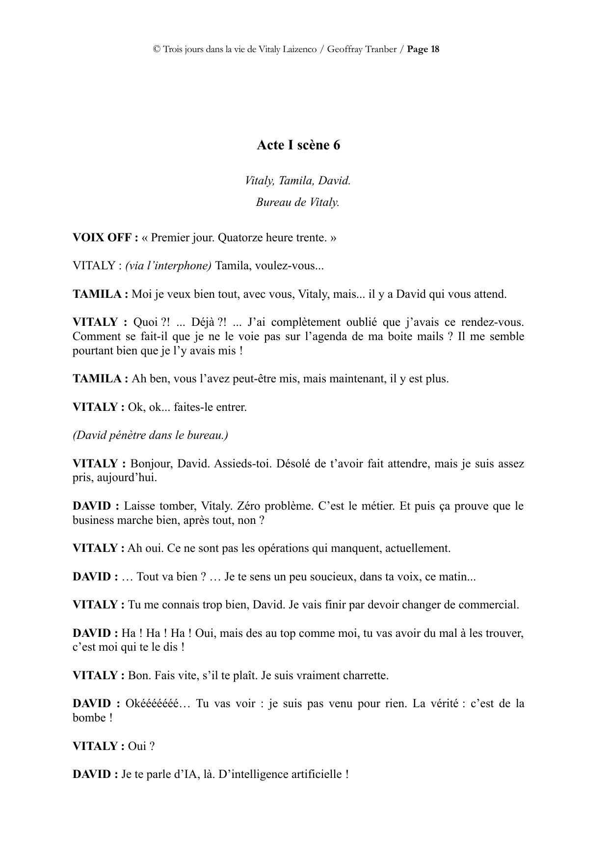 Trois jours dans la vie de Vitaly Laïzenco - page du manuscrit 18 / 34