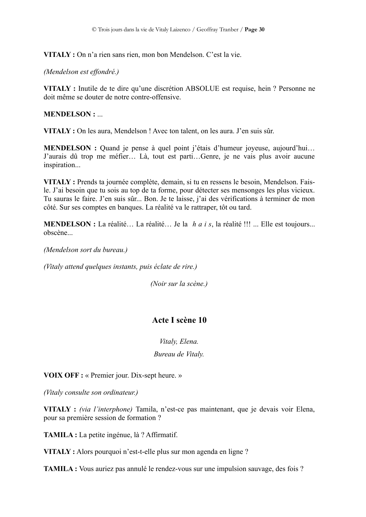 Trois jours dans la vie de Vitaly Laïzenco - page du manuscrit 30 / 34